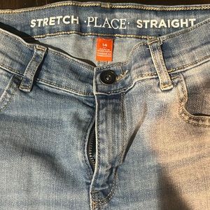 Light blue jeans. Skinny straight. Fit. Slightly used.